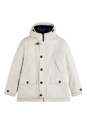 Fay button-up hooded parka coat - Neutrals