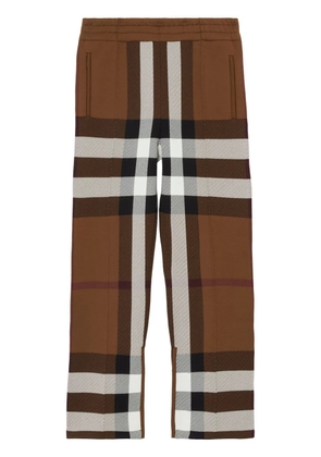 Burberry check-print track pants - Brown