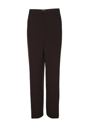 ELENA MIRO` elastic-waistband trousers - Brown