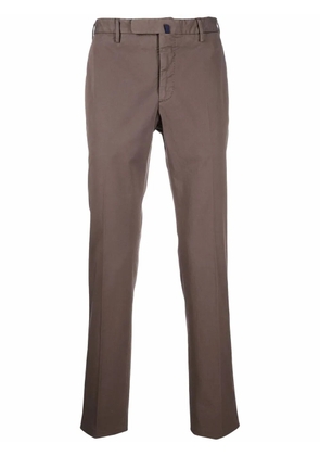 Incotex tailored-cut cotton trousers - Brown