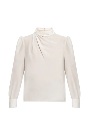 Alessandra Rich puff sleeve blouse - White