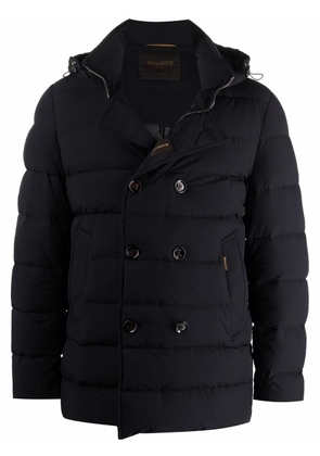 Moorer double-breasted style padded jacket - Blue