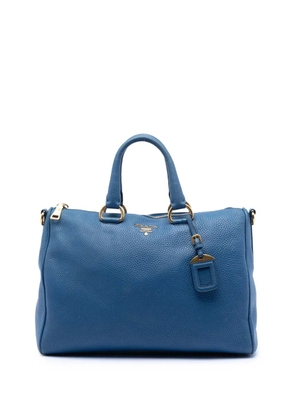 Prada Pre-Owned 2021-2026 Vitello Daino Zip Top satchel - Blue