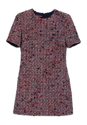 Gucci tweed button-detail dress - Blue