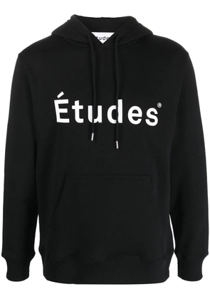 Études Studio logo-print detail hoodie - Black