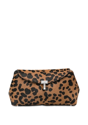 TOTEME leopard-print clutch bag - Brown