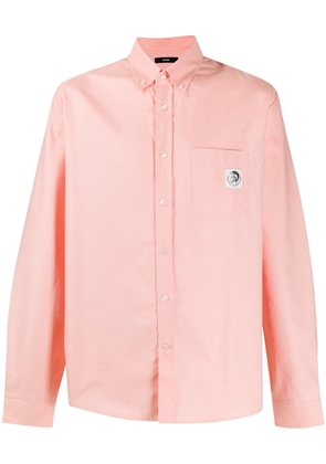Diesel Mohawk patch oxford shirt - Neutrals