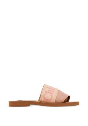Chloé Woody logo-detail flat sandals - Neutrals
