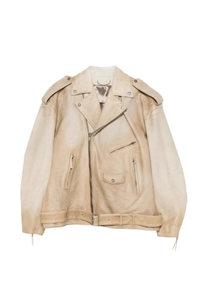 Golden Goose buffalo-leather jacket - Neutrals