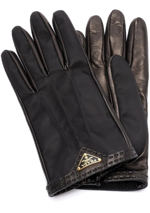 Prada leather gloves - Black