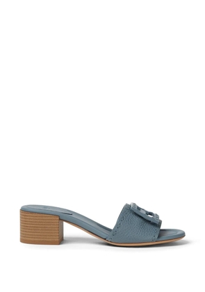 FENDI Baguette leather sandals - Blue