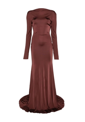 David Koma long-sleeve open-back dress - Red