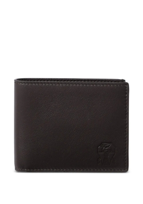 Brunello Cucinelli logo-embossed leather wallet - Brown