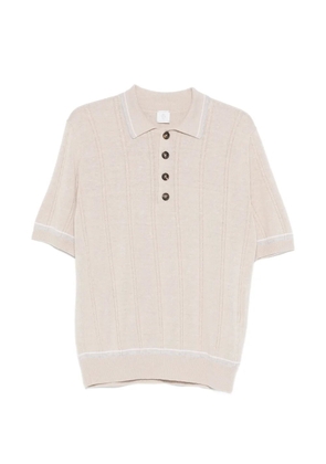 Eleventy contrasting-trim polo shirt - Neutrals