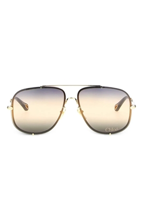 Chloé Eyewear pilot-frame sunglasses - Gold
