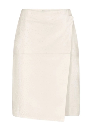 LouLou de Saison Gora asymmetric wrap midi skirt - Neutrals