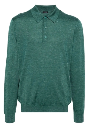 Kiton fine knit polo shirt - Green