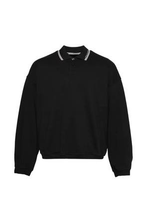 Alexander Wang long-sleeve polo shirt - Black
