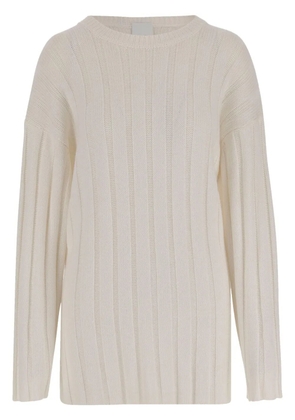 Allude ribbed sweater - White