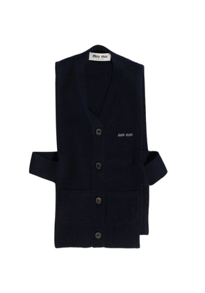 Miu Miu V-neck logo vest - Blue