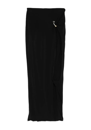 Jean Paul Gaultier ring-detail side-split midi skirt - Black