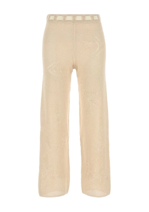 BODE crochet-detail trousers - Neutrals