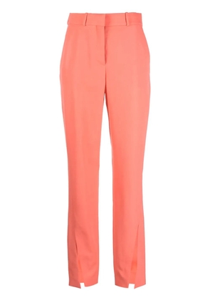 Balmain split-hem virgin wool tapered trousers - Orange
