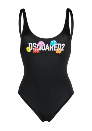DSQUARED2 x Pac-Man logo-print swimsuit - Black