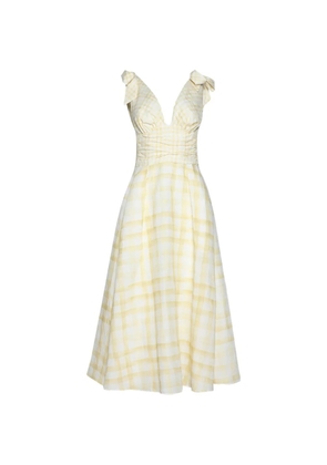 Rosie Assoulin bow-embellishment midi dress - Yellow