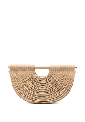 Cult Gaia Lou pleated half-moon tote bag - Neutrals