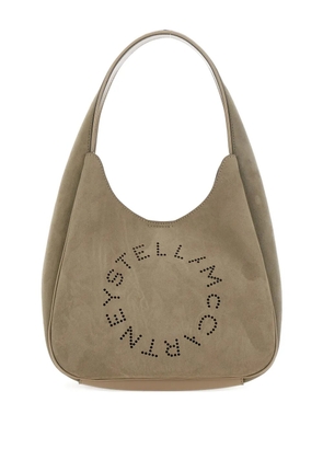 Stella McCartney Logo suede tote bag - Neutrals