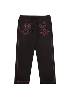 Baziszt Eccentric embroidery trousers - Black