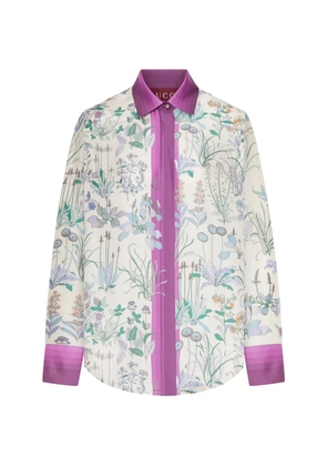 Gucci floral stripe top - White