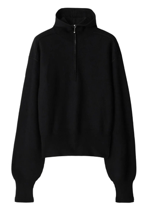 Burberry half-zip wool jumper - Black
