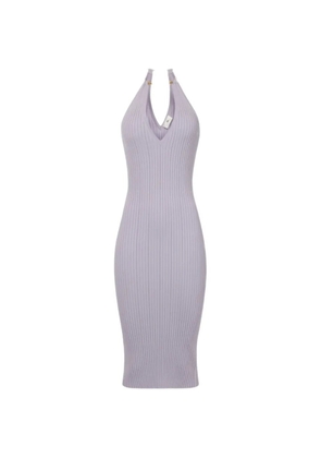Elisabetta Franchi ring V-neck midi dress - Purple