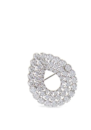 Swarovski Matrix embellished metal brooche - Silver