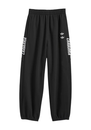 Willy Chavarria x Adidas embroidered logo drawstring trak pants - Black