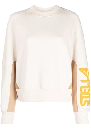 Stella McCartney logo-print colour-block sweatshirt - Neutrals