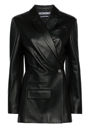 Jacquemus La Veste Tibau Cuir leather blazer - Black
