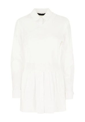 Juun.J asymmetric-pleated shirt - White