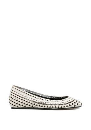 ISABEL MARANT Belni leather ballet flats - White