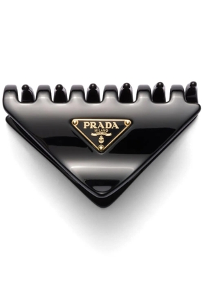 Prada logo-appliqué hair clip - Black