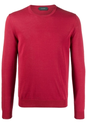 Zanone crew-neck knitted jumper - Red