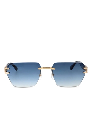 DSQUARED2 EYEWEAR logo-detail geometric sunglasses - Blue