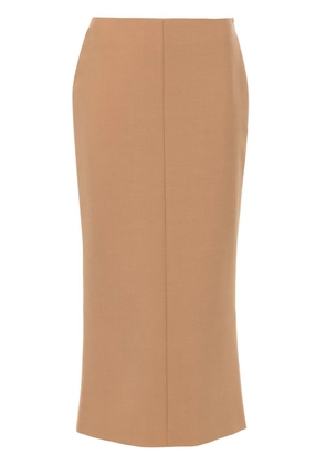 Viktor & Rolf high-waisted midi pencil skirt - Brown