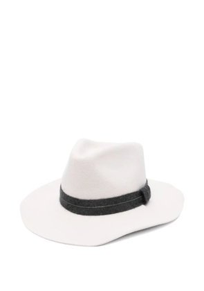 Brunello Cucinelli monili-band hat - White