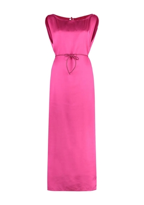 Yves Salomon satin maxi dress - Pink