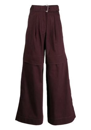 SA SU PHI layered-effect wide-leg trousers