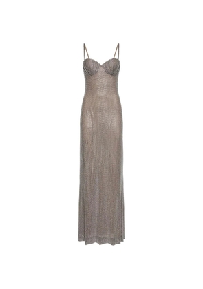 Giuseppe Di Morabito crystal-embellished sweetheart dress - Neutrals