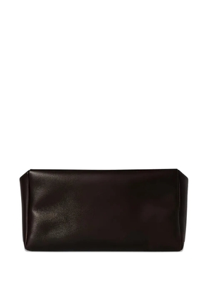 The Row Squared Compact leather clutch bag - Brown